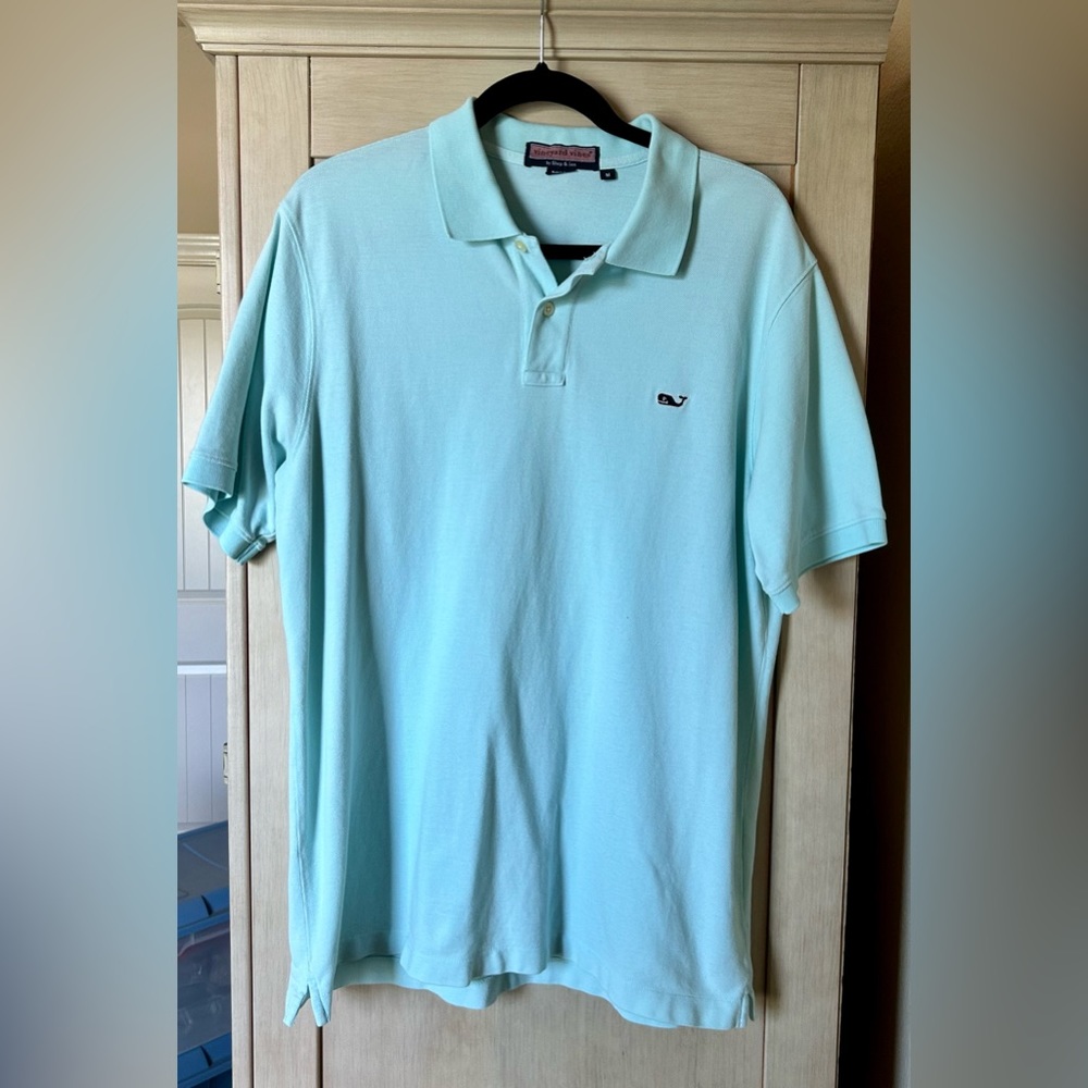 Vineyard Vines by Shep & Ian | light blue/green Men’s size large Whale logo Polo